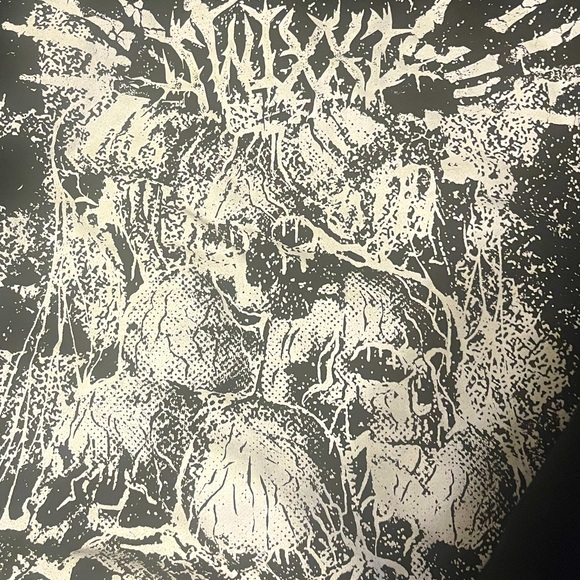 SWIXXZ Skull Pile Black Oversize Crewneck Sweatshirt - Picture 2 of 4